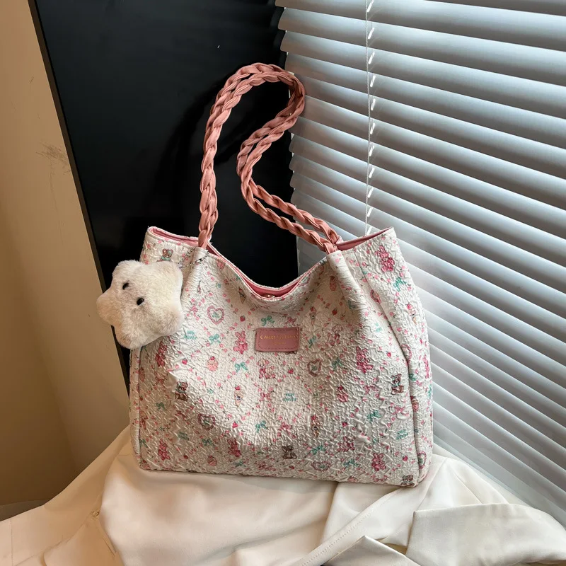 

Повседневные милые женские сумки на плечо с героями мультфильмов, милые студенческие стильные универсальные женские сумки-тоут, большие вместительные студенческие сумки для девочек