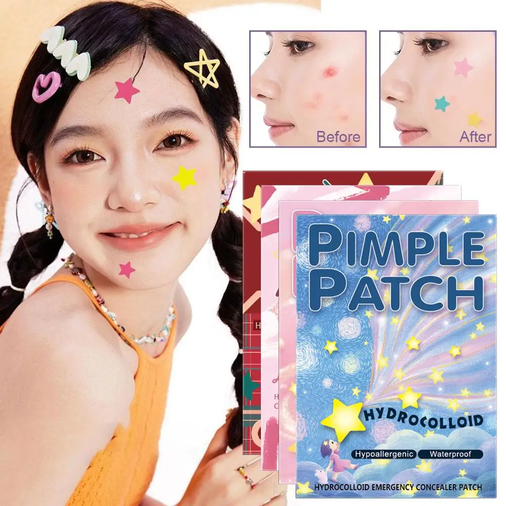 1400 Pcs Colorful Star Acne Patches Assorted Color Pimple Patches For Face Concealer Sticker Invisible Spot Cover Makeup Tool