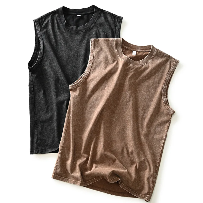 2025-verao-novo-algodao-masculino-lavado-regata-de-algodao-muscular-ginasio-sem-mangas-treino-t-camisas-correndo-praia-solta-camisetas