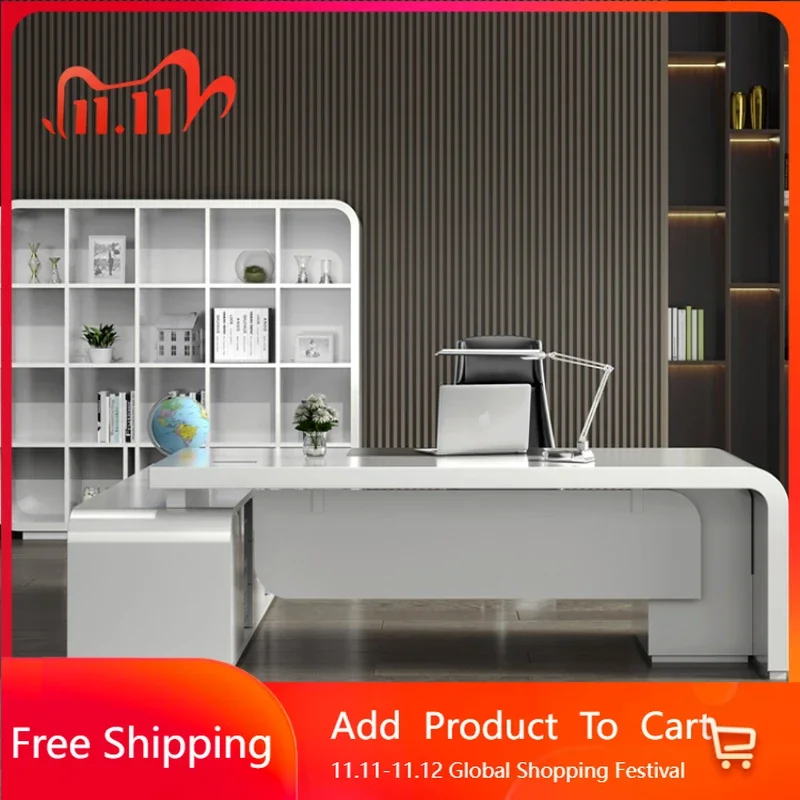 

Европейский роскошный дизайнерский офисный стол, простая современная белая модная европейская японская исполнительская модная мебель Ufficio