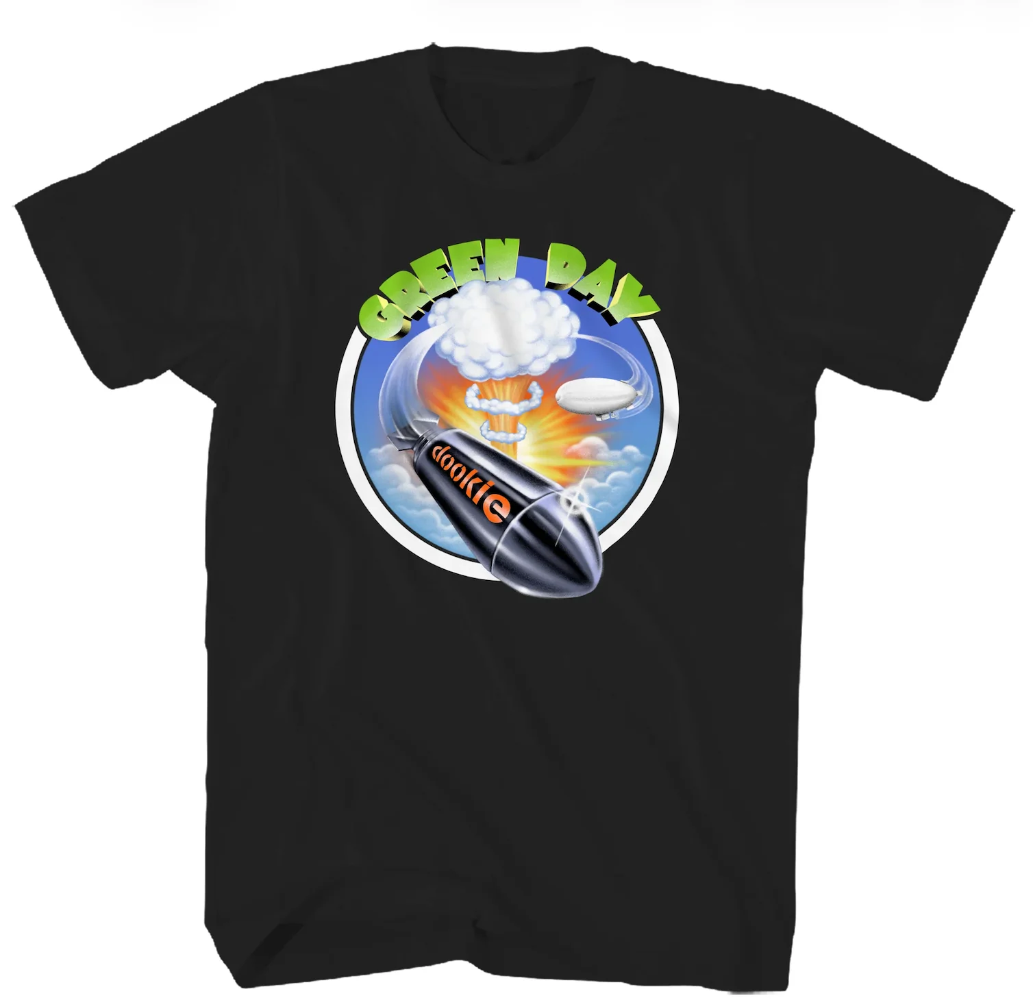 Green Day Dookie Rocket Band T-Shirt 100% Cotton Graphic Tee Men Women Summer Streetwear Top