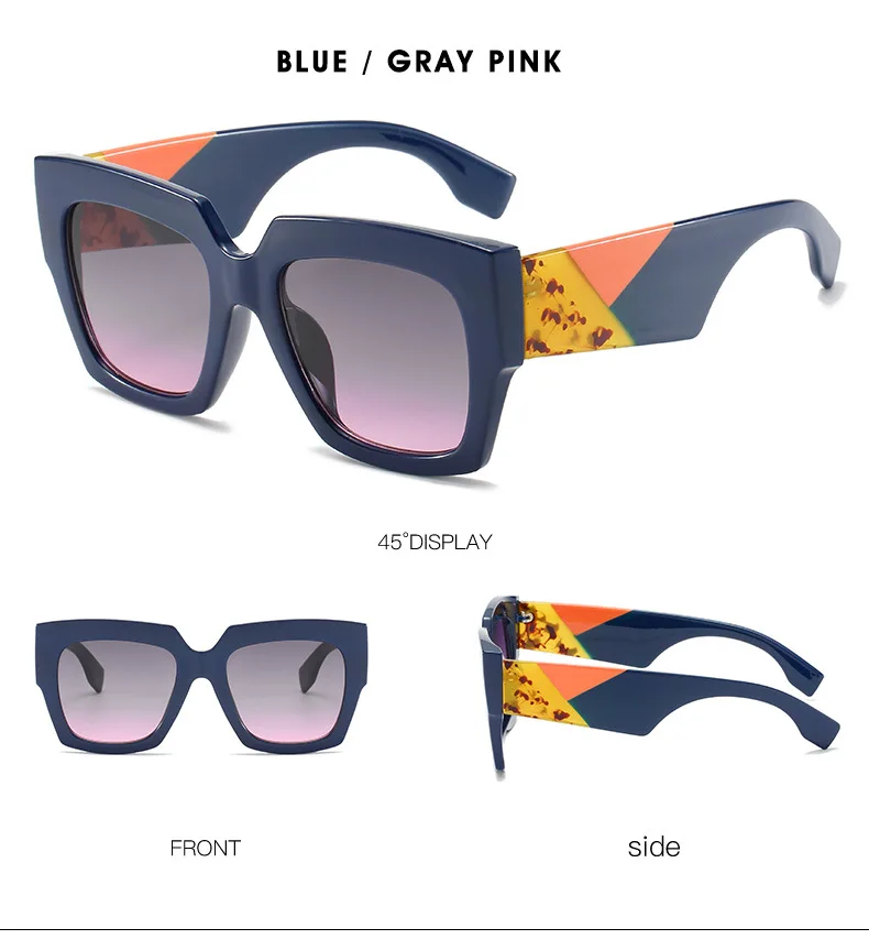 mimiyou Hot Square Women Sunglasses Vintage Fashion Oversized Eyeglasses Classic Men Sun Glasses Brand Design Shades UV400