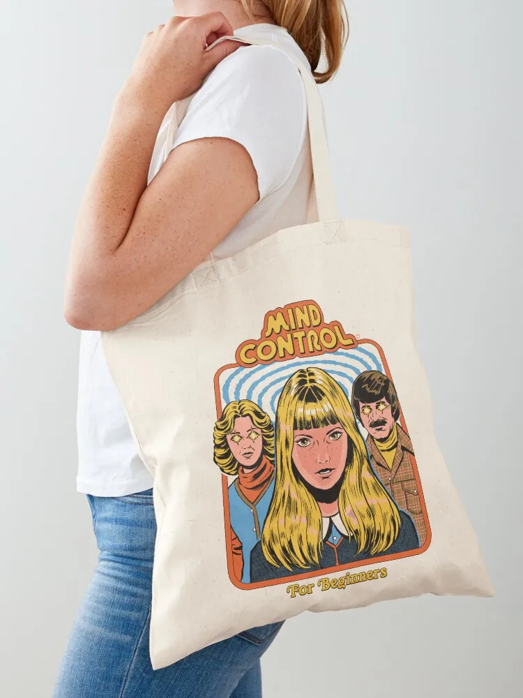 

Mind Control For Beginners Tote Bag Shopper bag cloth bag woman shopping bags foldable Women's bags