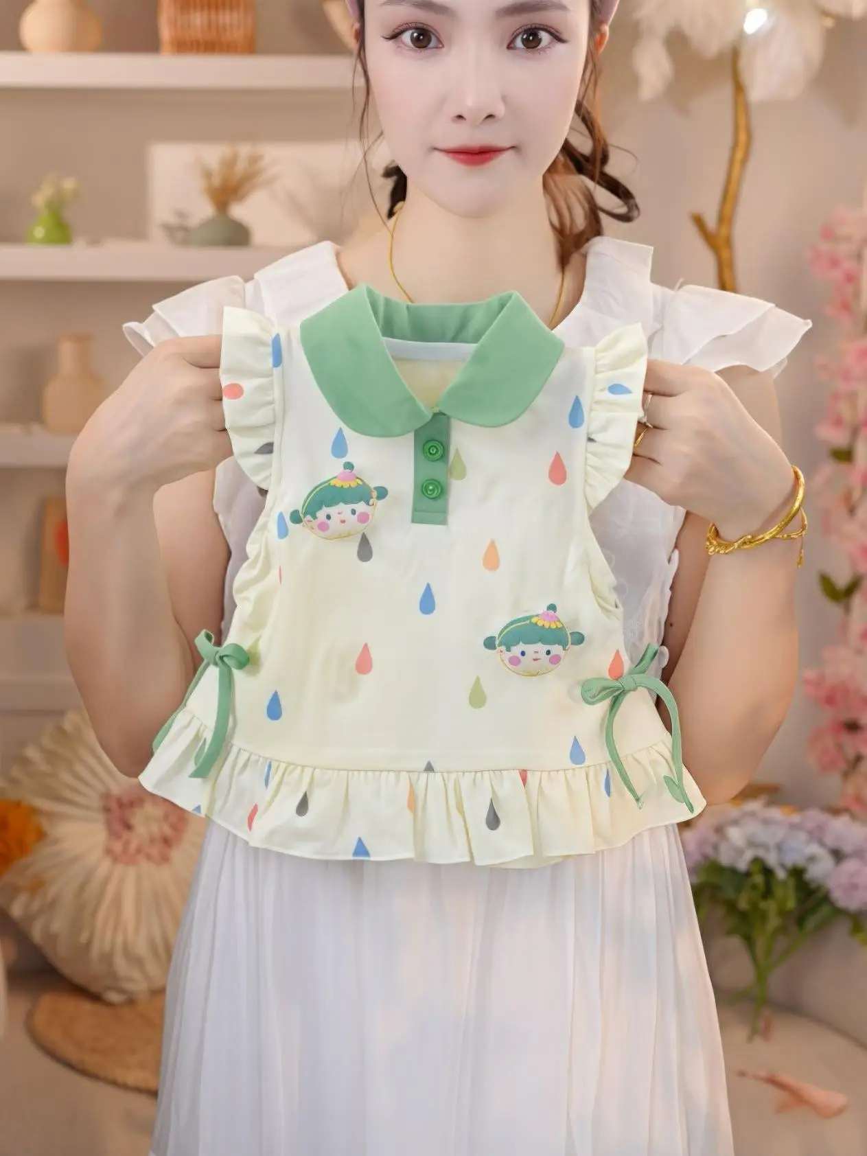 Vestido Polo Estilo Princesa Novo de Verão para Crianças, Casual e Fashion, Vestido Unissex de Algodão Macio para Meninas