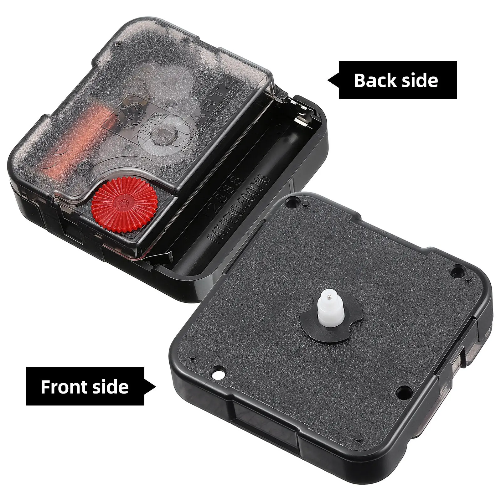 Battery Operated Clock Mechanism Analog Replacement Motor for Homemade Building Tools Black Powered No Thread Shaft