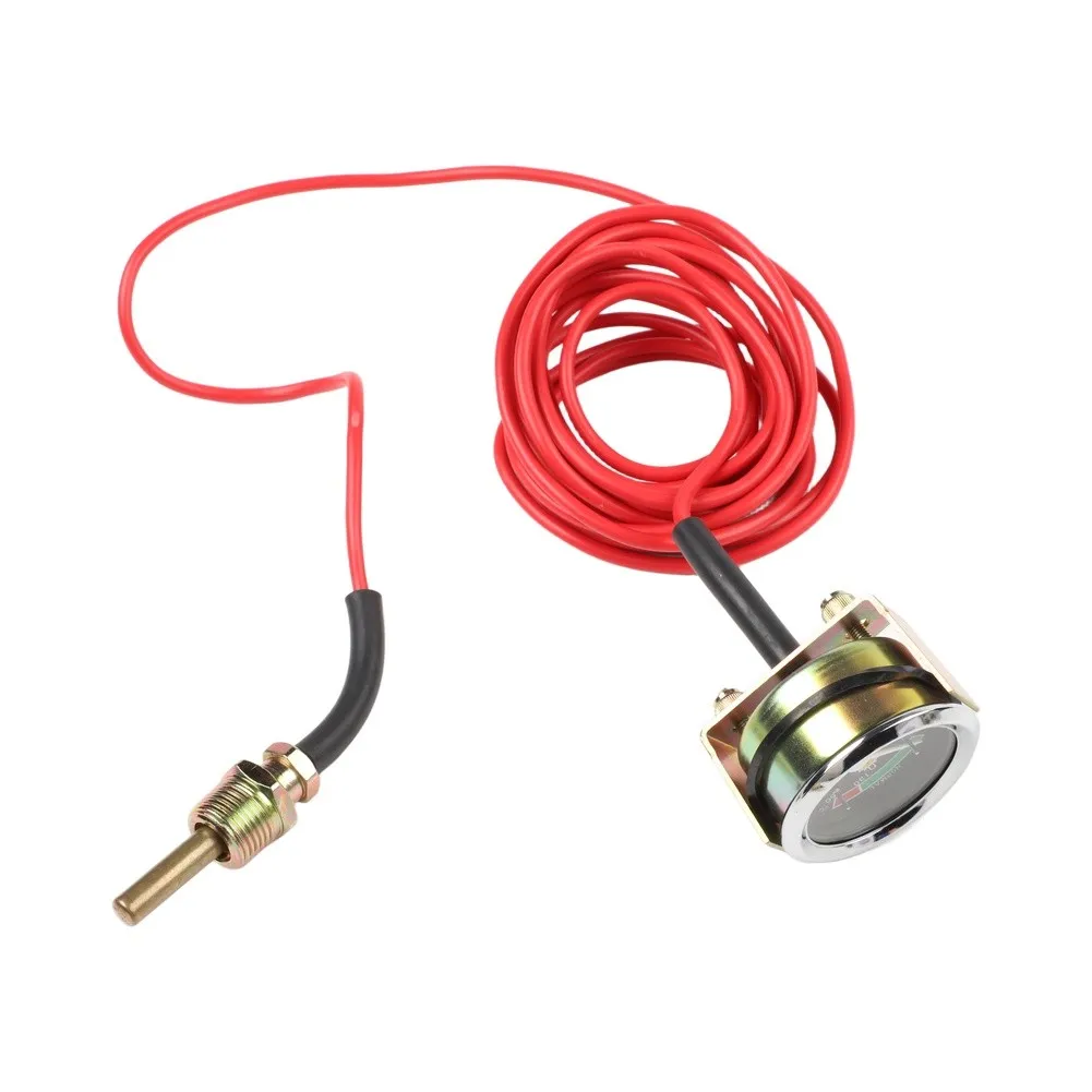 Car Dashboard Temperature Monitor Automotive Accessory 12V 24V Gauge 52mm Oil Temperature Gauge 52mm Diameter for Red Indicator