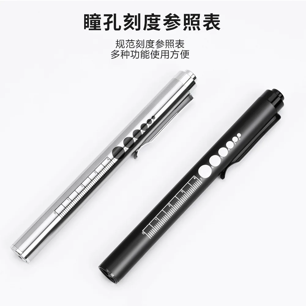 

100 шт. мини-USB с зажимом для ручки, белый желтый свет, специальный пресс для офтальмолога, градуированная ручка с двойным источником света для учеников