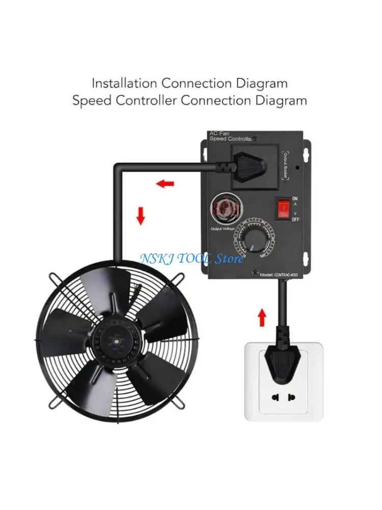 

L8RC Speed Temperature Light Voltages Adjuatable Dimmer Voltages Regulator 0~220V