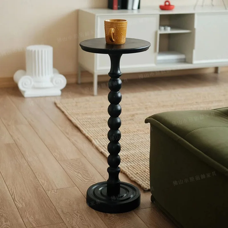 

DIY homemade retro solid wood edge small coffee table light luxury French bedside coffee