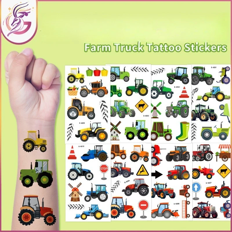 Outdoor Adventure Farm - 어린이 농장 모험 타투 10개 귀여운