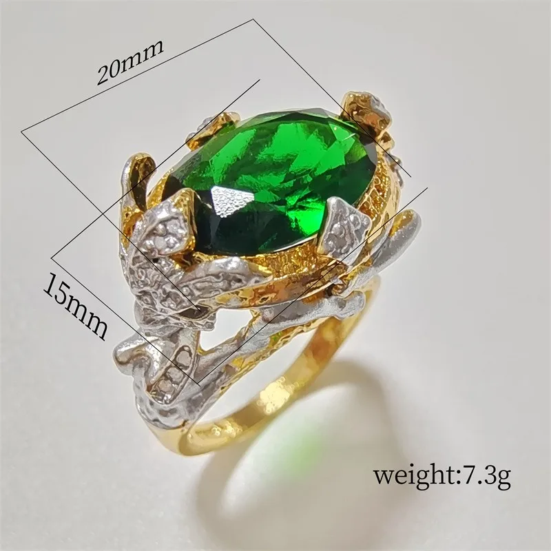 Hot Sale Fashion Elegant Luxury Women's Inlaid Mermaid Green Zircon Accessory Ring