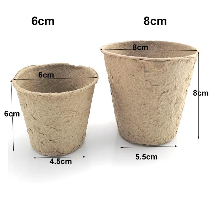 30pcs Paper Grow Pot Nursery Cup growing pot box Tray Seed veg planter Plant Starter Flower Herb Biodegradable Eco-Friendly c1