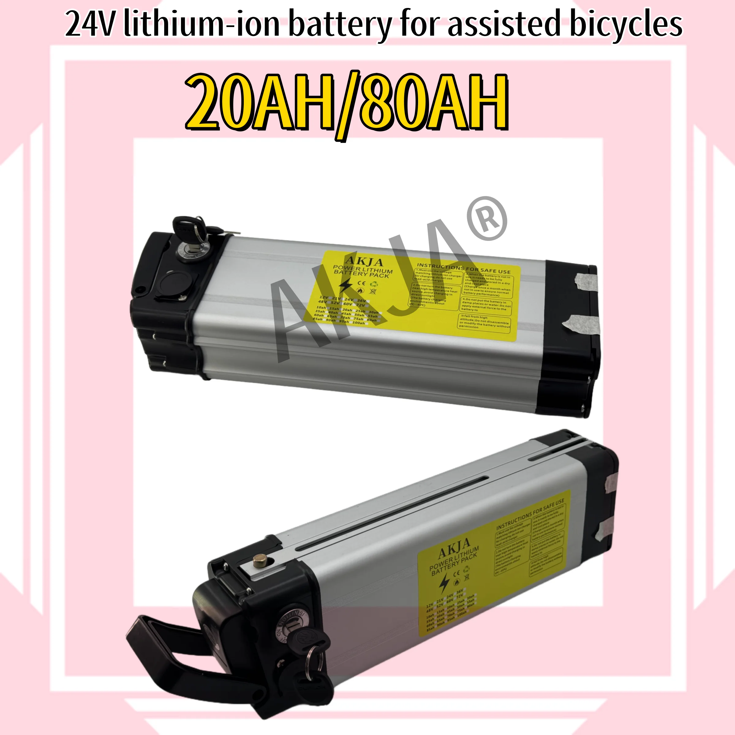 

Air fast transportation 24V80AH 18650 high-capacity lithium battery pack Suitable for Silver Fish motors below 250W-3000W