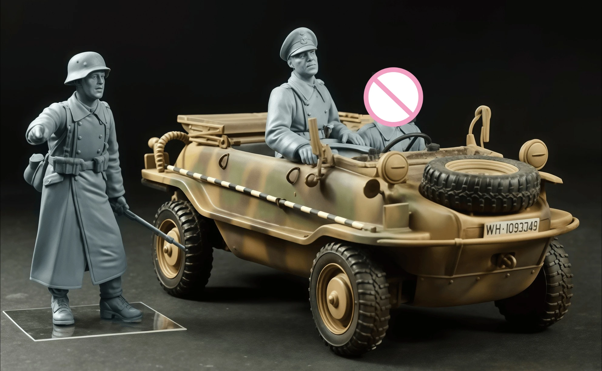 

1: 35 Resin Model GK, Commander 3 People, Unpainted Needs To Be Assembled Transforming The Head