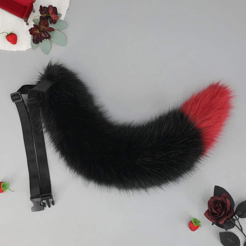 Game Arknights Texas Cosplay Tail and Ears Headwear Men Women Halloween Party Carnival Role Play Props Wolf Tail Black Red