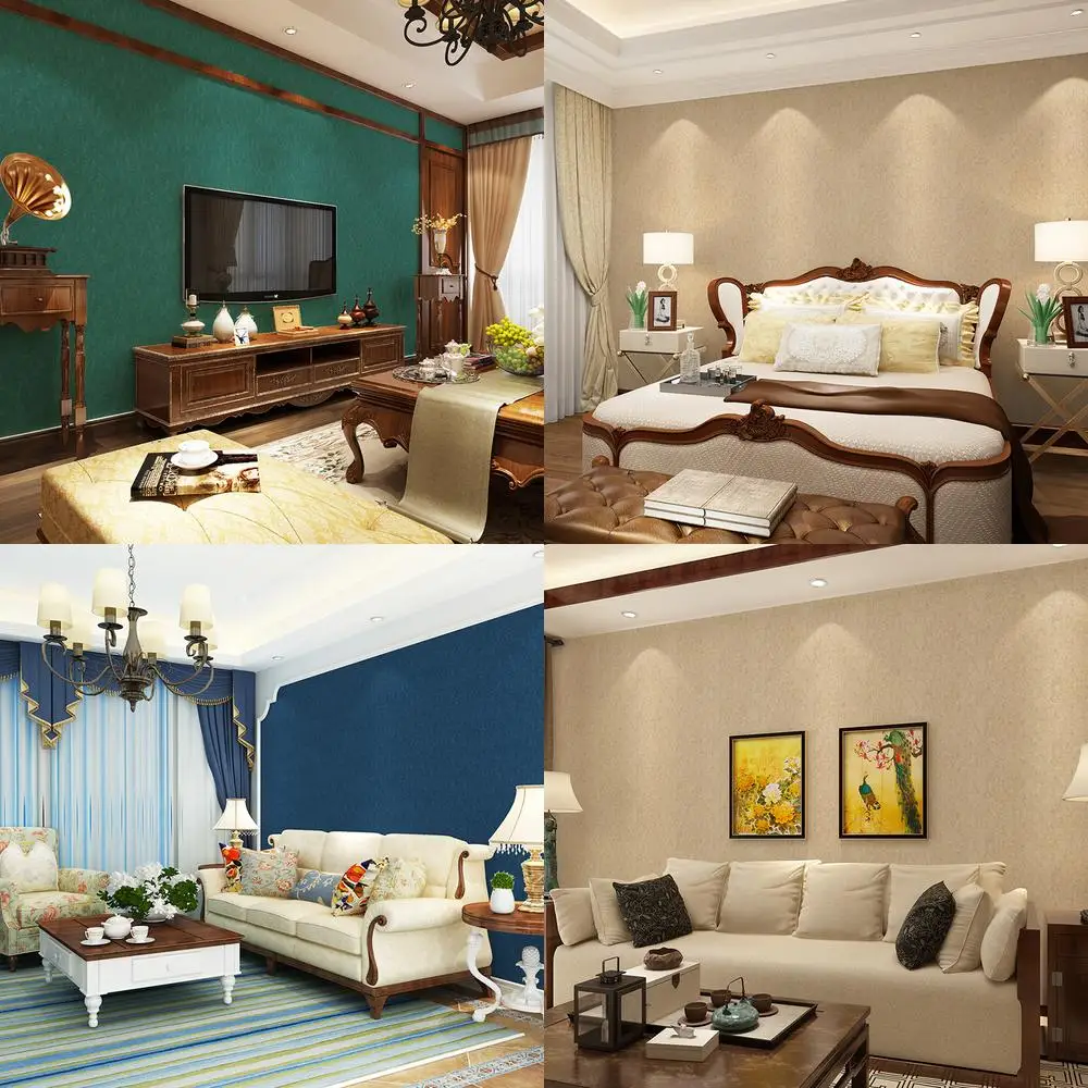 Dark green 3D solid color mottled wallpaper for living room dining room hotel guesthouse deep tone cement textured embossed wall