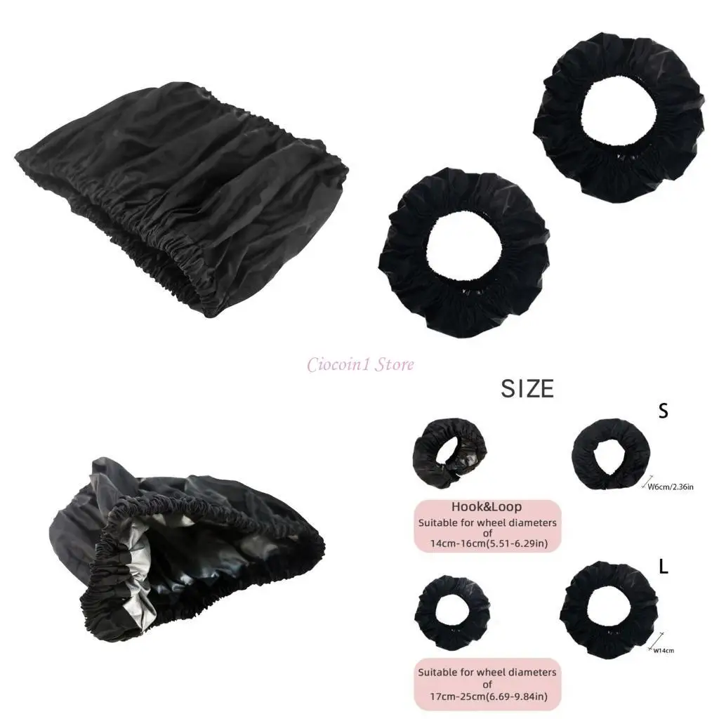 

Y1UB 2Pcs Baby Strollers Wheel Covers Wear Resistant Front/Rear Wheel Sleeves with Easy Installation for Various Sizes