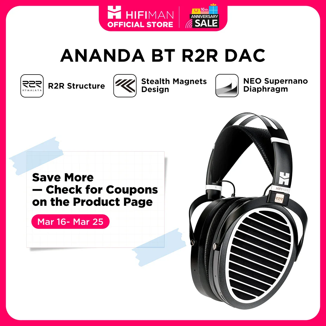 HIFIMAN ANANDA BT with R2R DAC and Stealth Magnets Open-Back