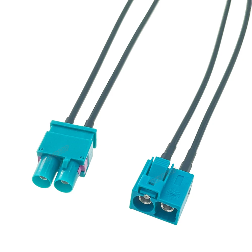 BEVOTOP Twin Fakra Z Male Female to 2 SMA Male Right Angle 90° Splitter cables With Diode Custom-made RF Coaxial Cable Jumper