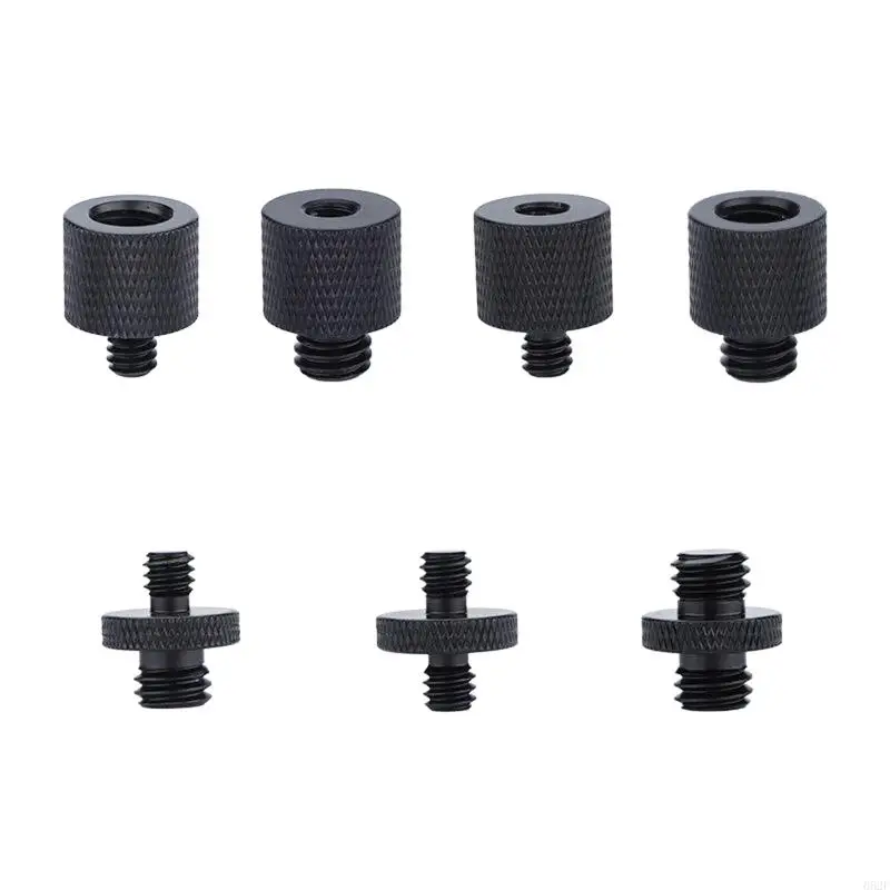 Hongtu Aluminum Thread Adapter Screw Adapter Tripod Thread Adapter Mount Adapter Photography Spare Parts 3/8 Female to 1/4 Male