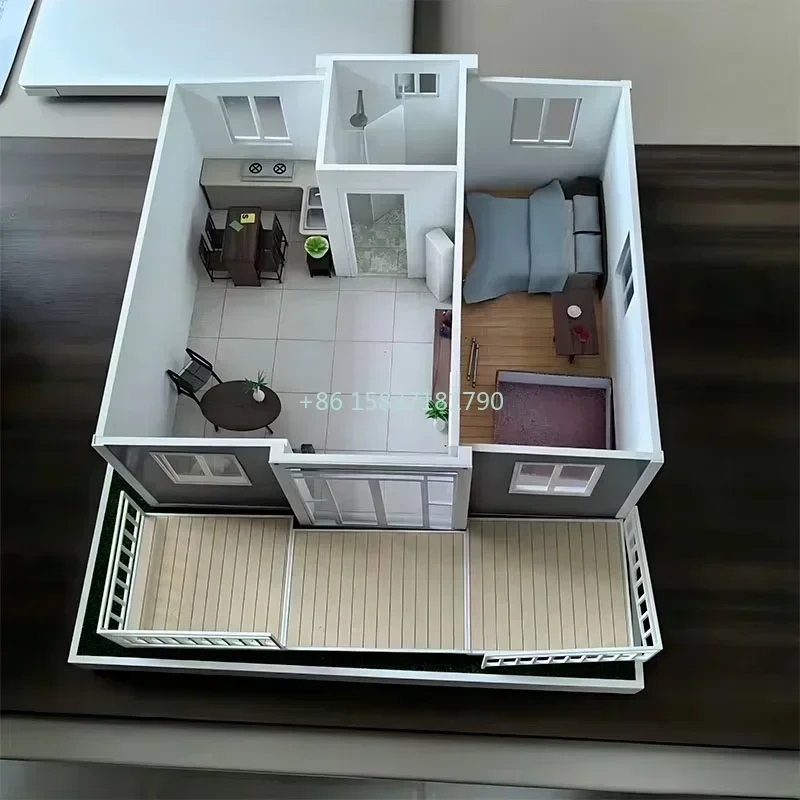 Folding House Steel Container House Extended Foldable Prefab Shipping Container Balcony Expandable Living Home Container Office