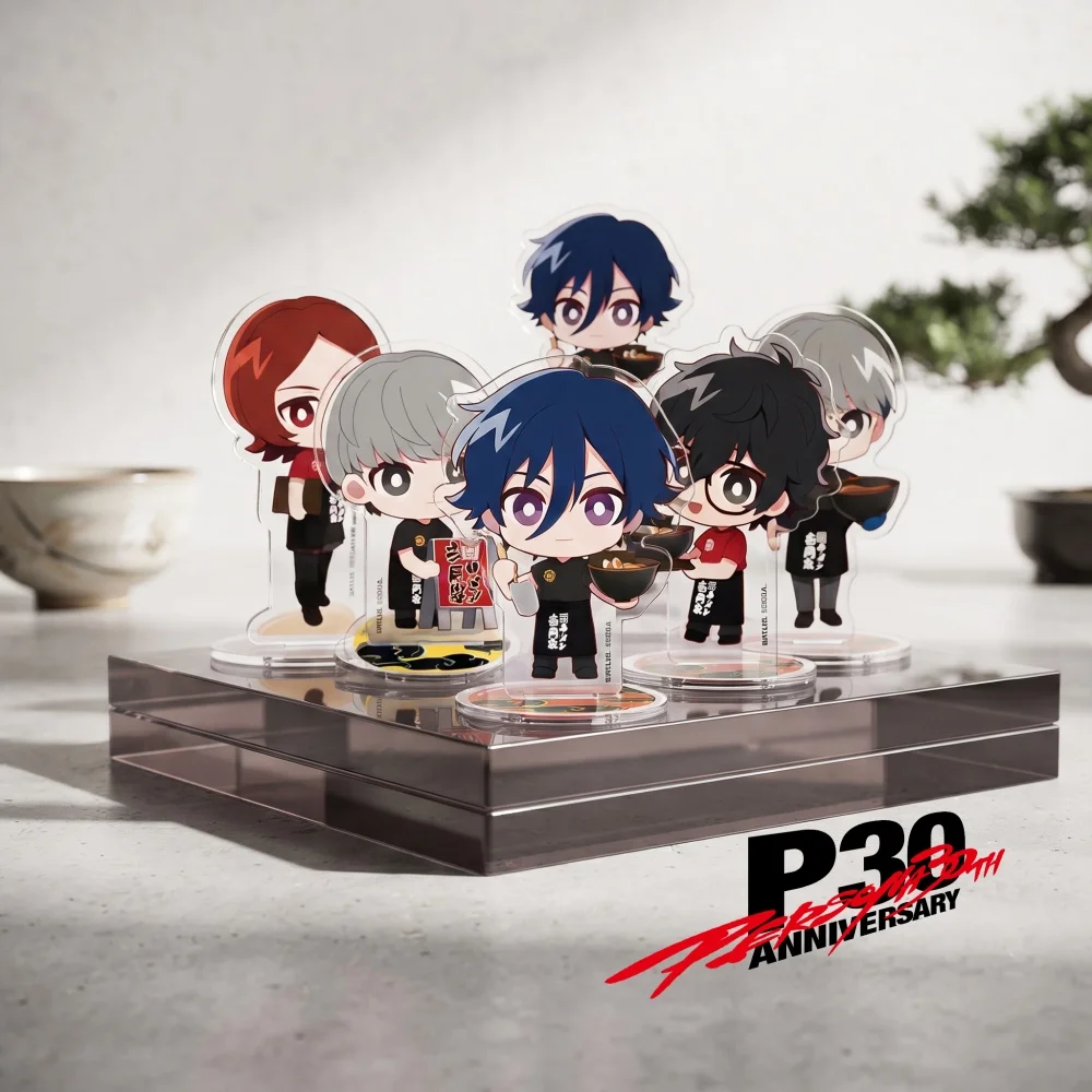 Llavero de Acrílico de Anime Persona 3, 10cm, Versión Q, Lindos Personajes: Makoto, Yukari, Junpei, Aigis, Yosuke, Decoración de Escritorio