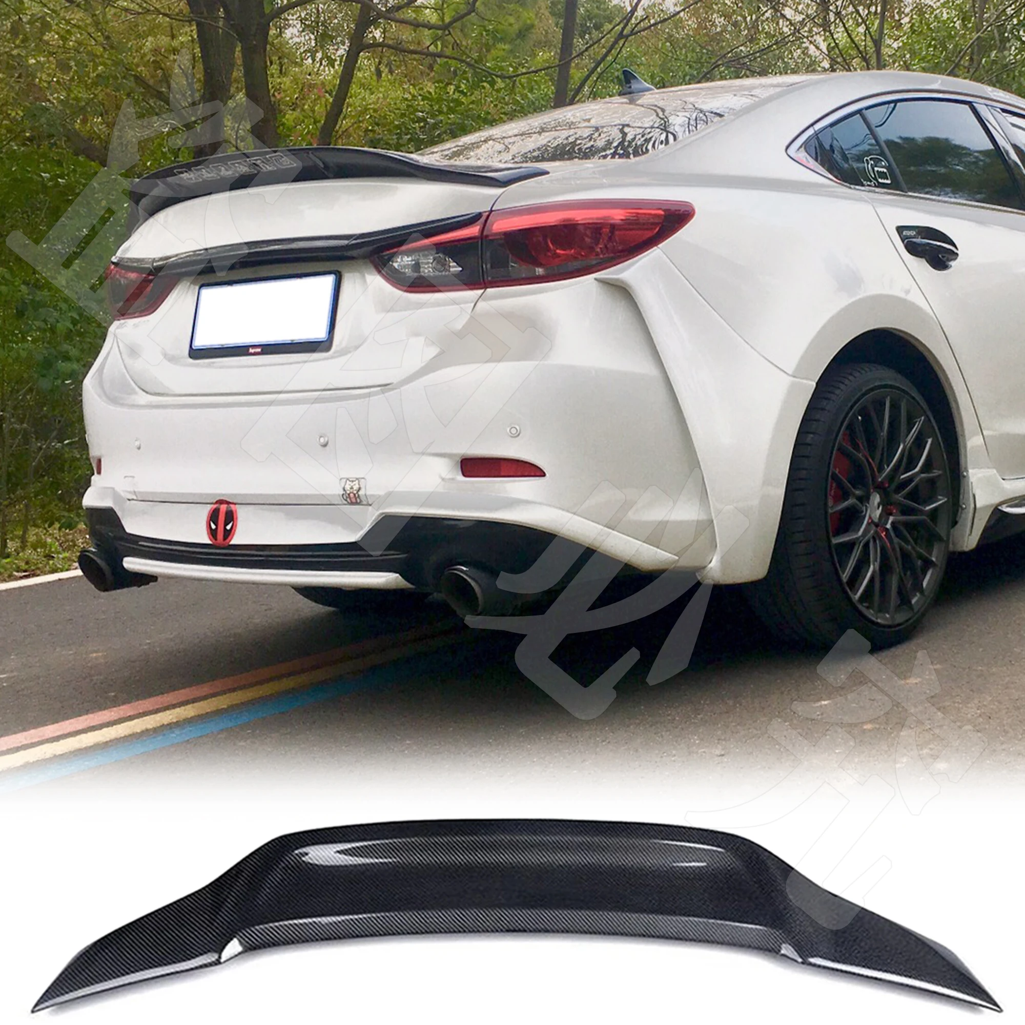 

For 2014-2021 Mazda 6 Atenza spoiler R-type high-quality carbon fiber material car rear trunk lid body accessories diffuser