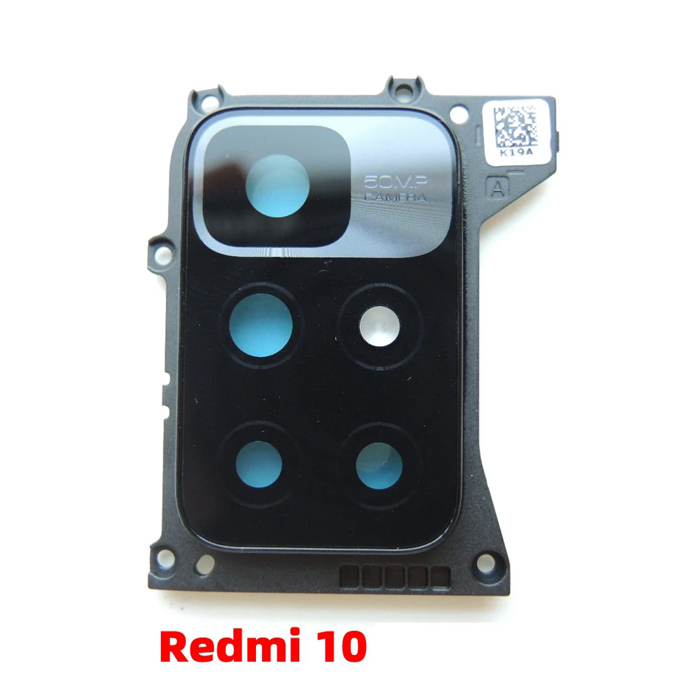 New For Xiaomi Redmi 10 , 10 Prime 50MP 2022 Main Camera Glass Lens With Frame Back Camera Lens Cover Smartphone Parts