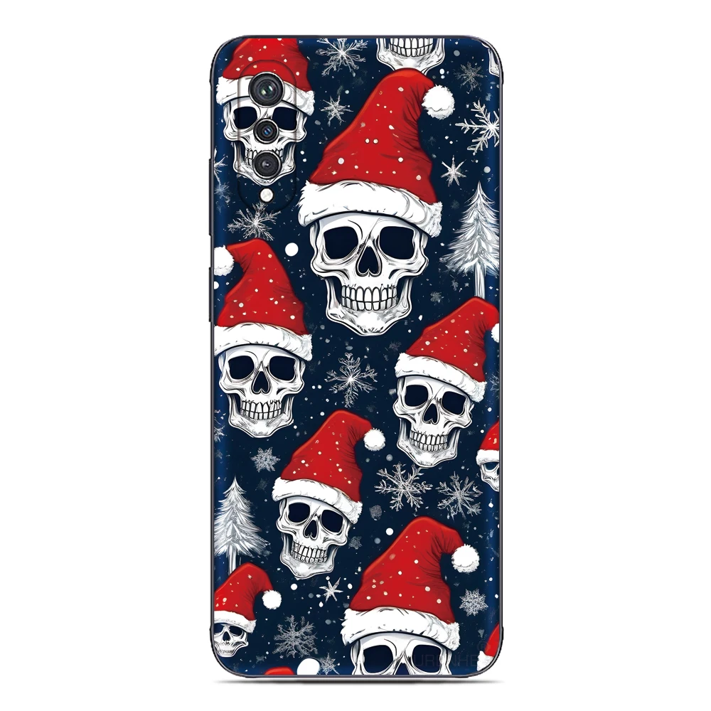 Christmas Skulls Back Cover For Sony Xperia 1 VII 10 VI 5 II III IV V 2023 XZ5 XZ4 XZ3 XZ2 XA2 Ultra Z5 L3 Phone Case Soft Funda view 4