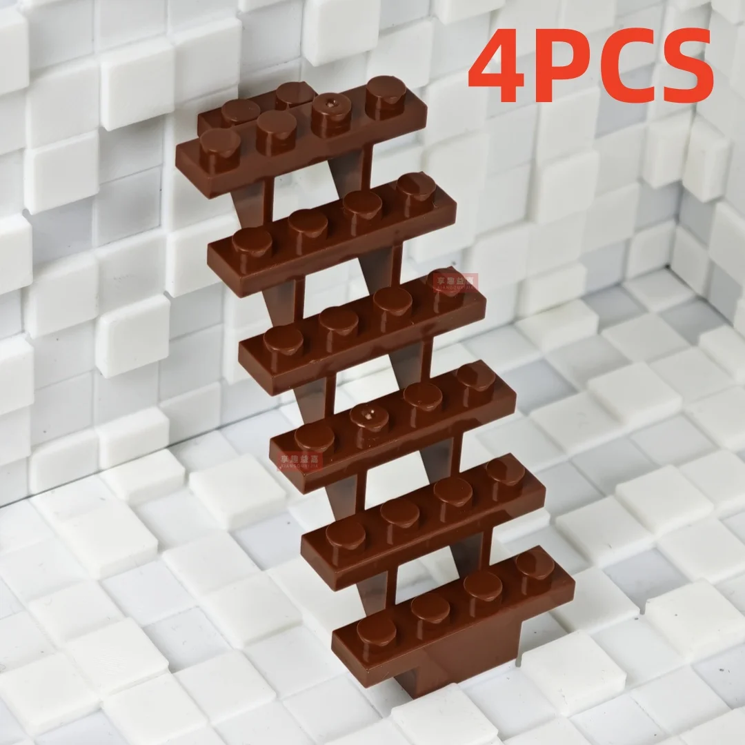 4 قطعة الطوب MOC الدرج 7x4x6 سلالم المنزل مستقيم مفتوح 30134 خطوات سلم وحدات بلدي مدينة بنة لتقوم بها بنفسك لعبة الطوب