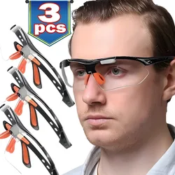 New Work Safety Anti-Splash Eye Protection Goggles Windproof Dustproof Waterproof Protective Glasses Cycling Goggles 3/1pcs
