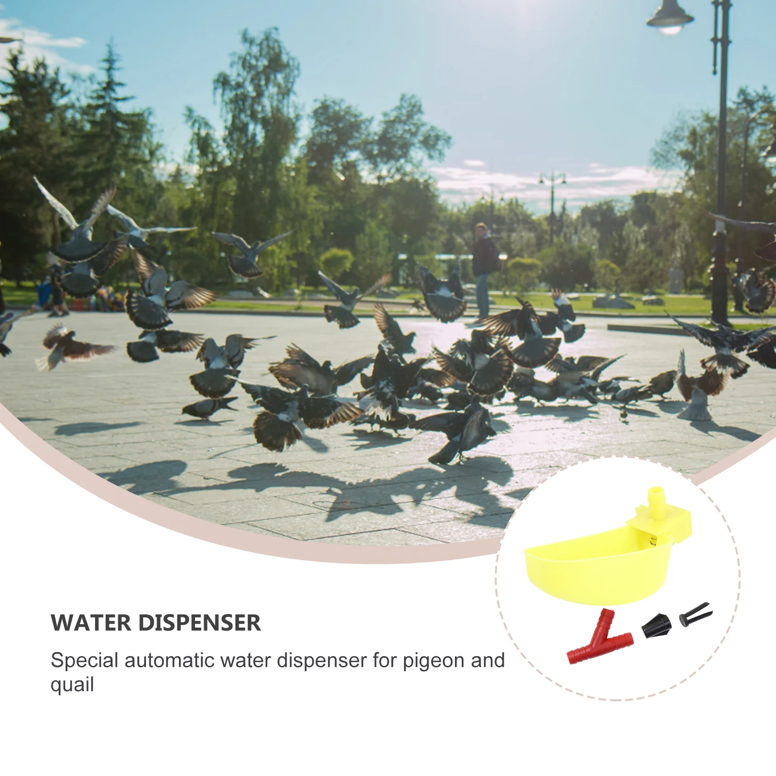 

12Pcs Automatic Birds Water Feeder Yellow Large Plastic Durable Pigeon Quail Cage Feeding Bowl Birds Dish Pigeon Dish