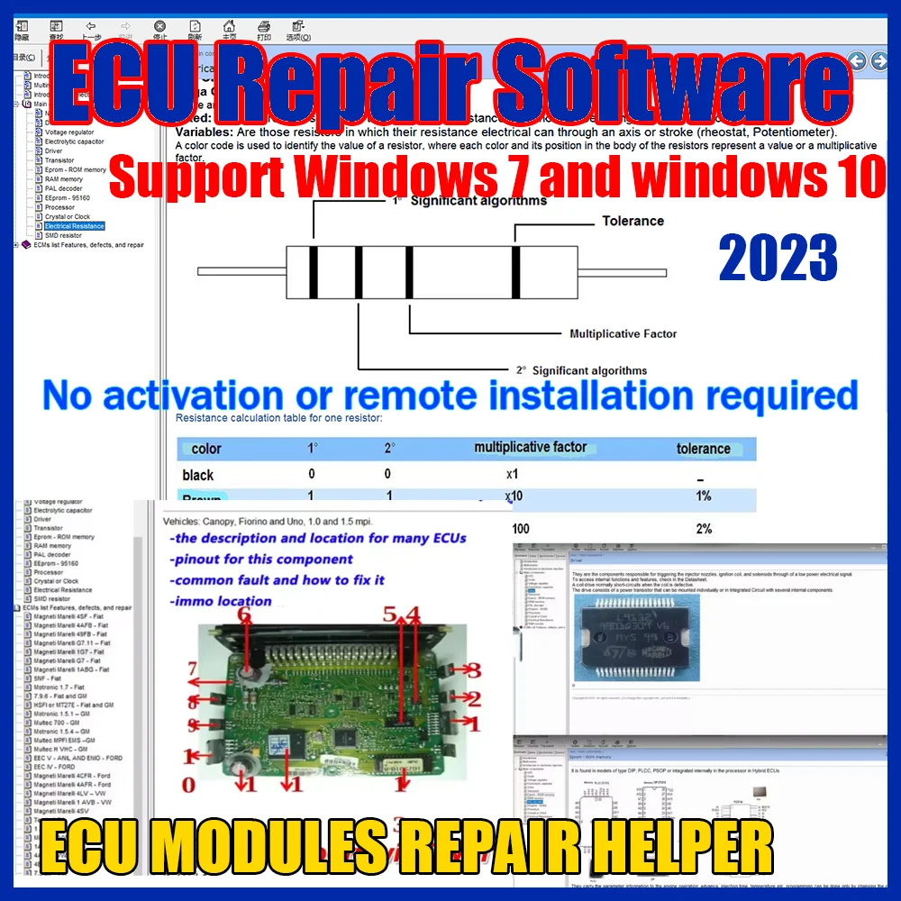 

2023 ECU Repair Software ECU Modules Repair Pinout Including Multimeters Transistor EEprom Defects Car Repair Tool