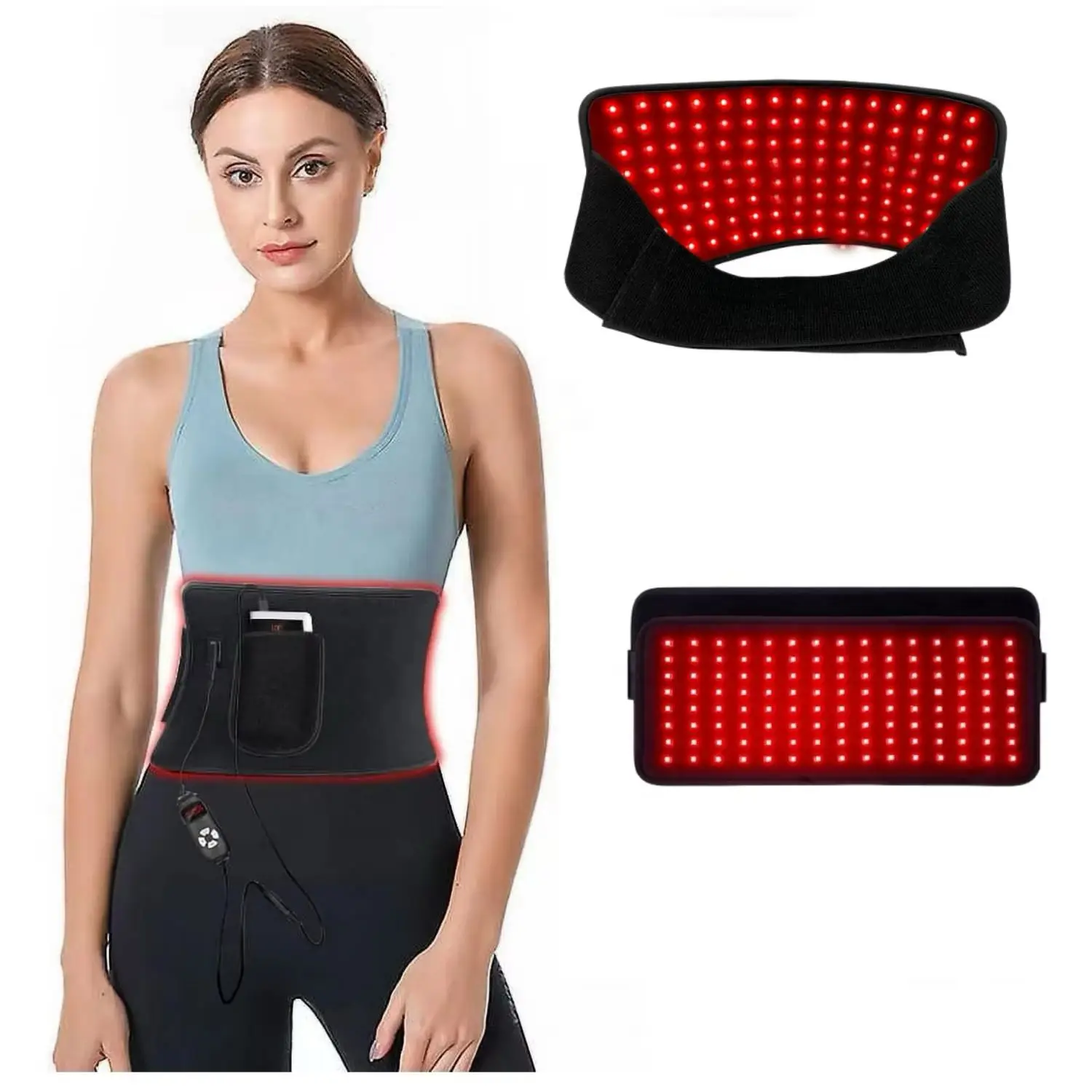 

120 светодиодных фонарей, инфракрасный светильник, поясная подушка, 660 Нм, 850 Нм, красный световой пояс