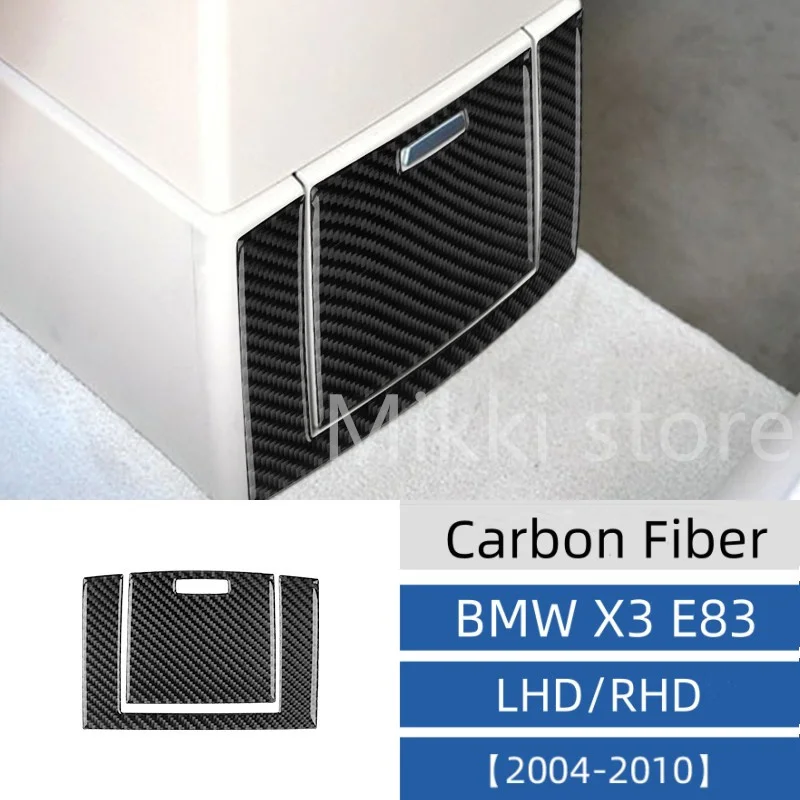 For BMW X3 E83 2006-2010 Carbon Fiber Center Control Gear Panel outlet Back Air Vent Windows Control Panel Sticker Accessories