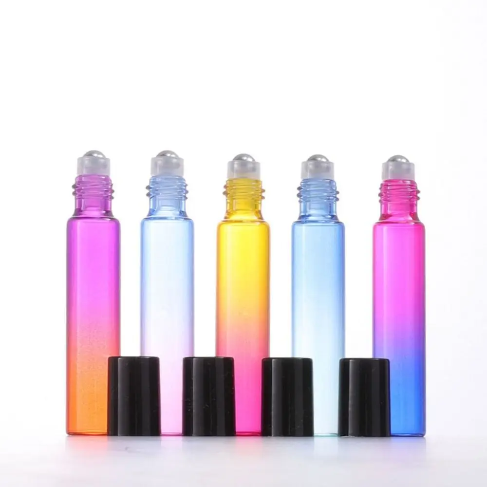 10ml Filling Perfume Bottle Refillable Bottle Colorful Liquid Sample Portable Empty Bottle Gradient Color Rainbow