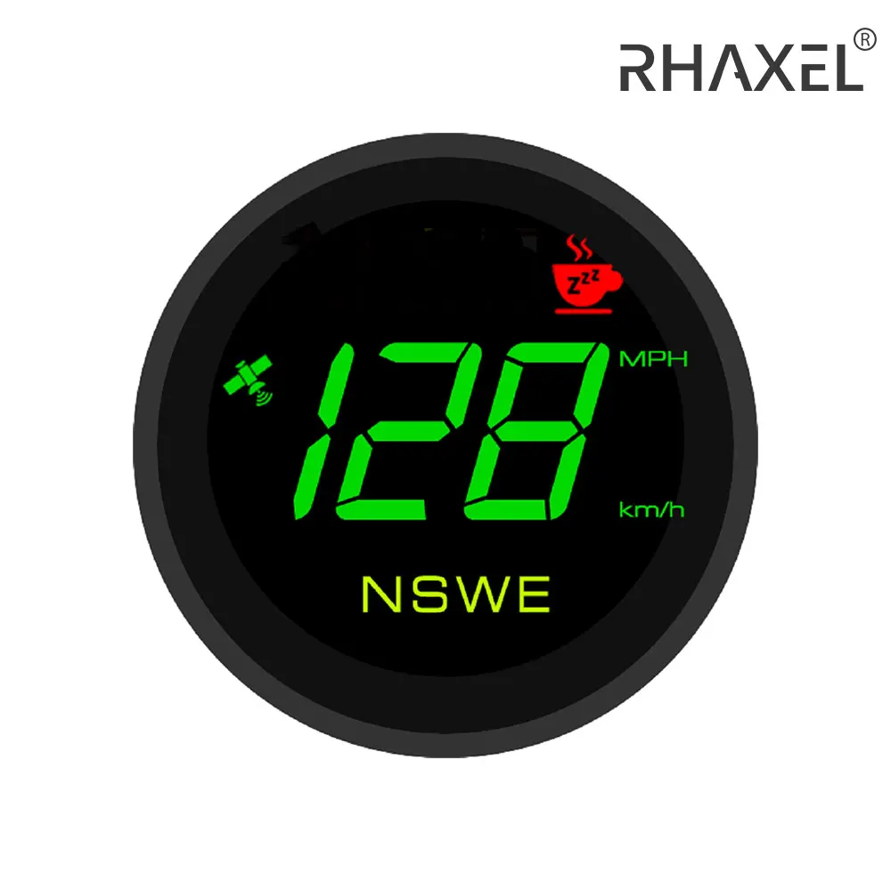 RHAXEL 2.75 Inches HUD Speedometer Built-in GPS Module AI Collision Avoidance Device Smart Dash Cam with ADAS Front
