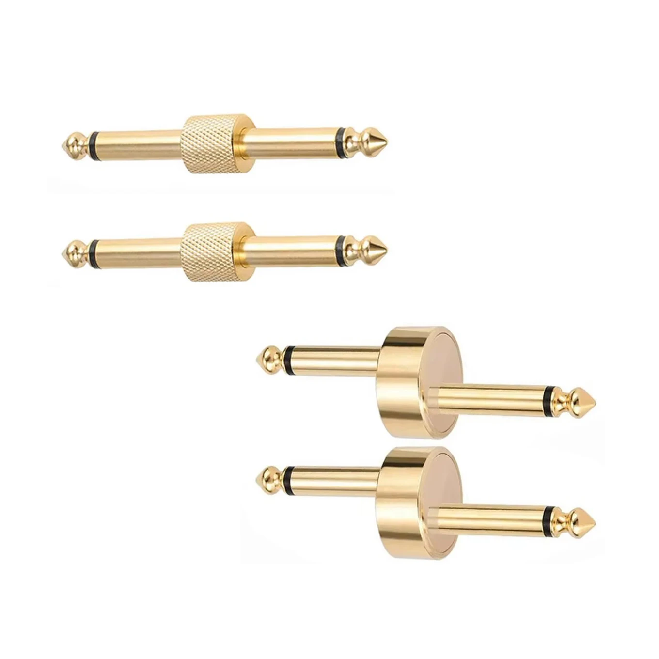 

2/5PCS Guitar Pedal Connector Couplers 6.5 1/4 Inch Male to Male Plug 6.35mm TS Mono Adapter for Effect Pedalboard Space Saving