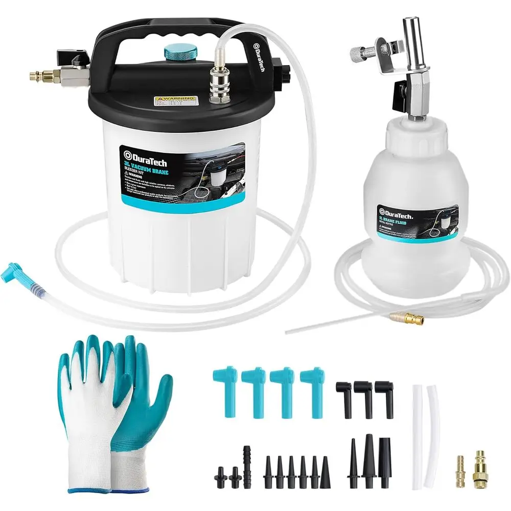 

Neumatic Brake Bleeder Vacuum Pump Kit, One Person Brake Bleeder Kit with Work Gloves and 23-Piece Adapters, Brake Flush Kit/Clu