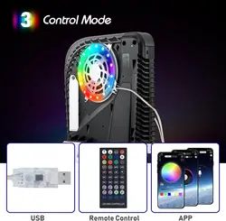 RGB LED Light Strip For PS5 Pro/Slim/Fat Original Console 8 Colors 400+Effects DIY Decoration Gaming Atmosphere lights For PS5