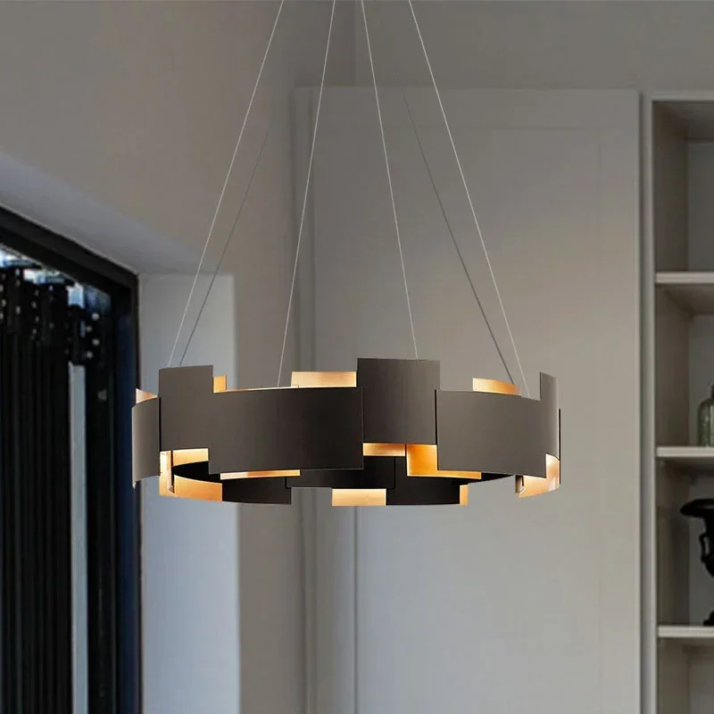 

Post Modern Simple Living Room LED Pendant Lamp American Ferrous Dining Room Lamp Nordic Bedroom Bar Ceiling Household Lamp