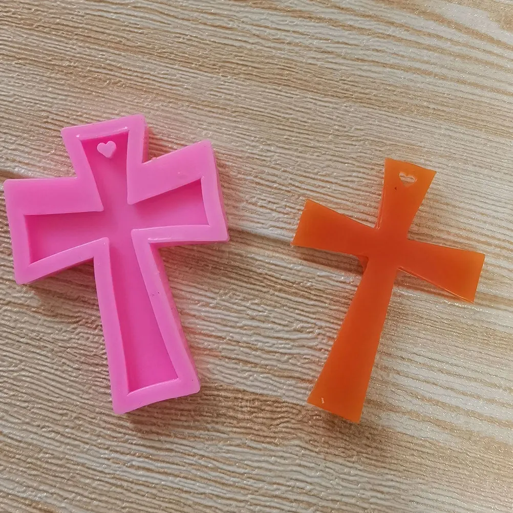 

4Pcs Cross Silicone Mold Ribbon DIY Silicone Mold for Keychain Epoxy Resin Crafts Handmade Soap Chocolate Moulds