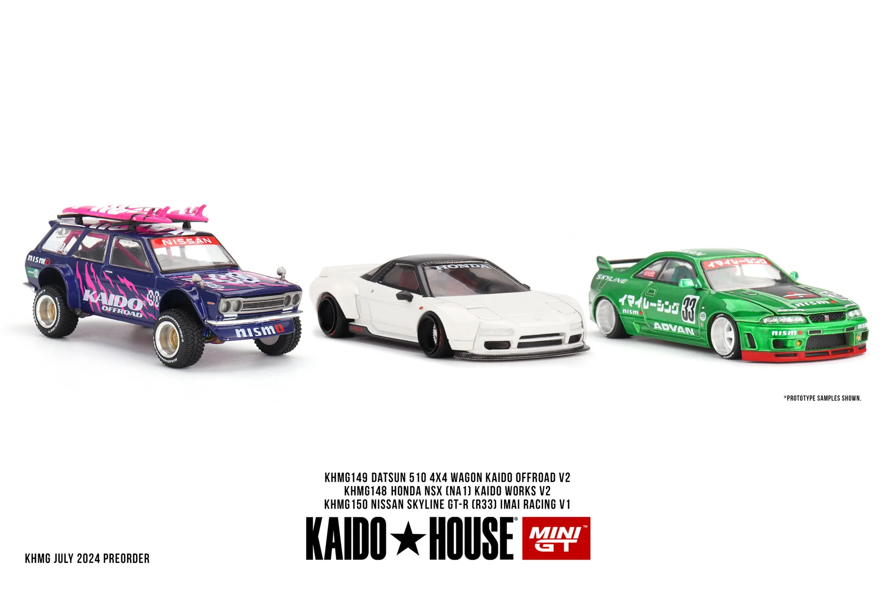 Kaido House + Minigt Diecast Model Car, Datsun 149 Wagon, Offroad V2, 1:64, 510