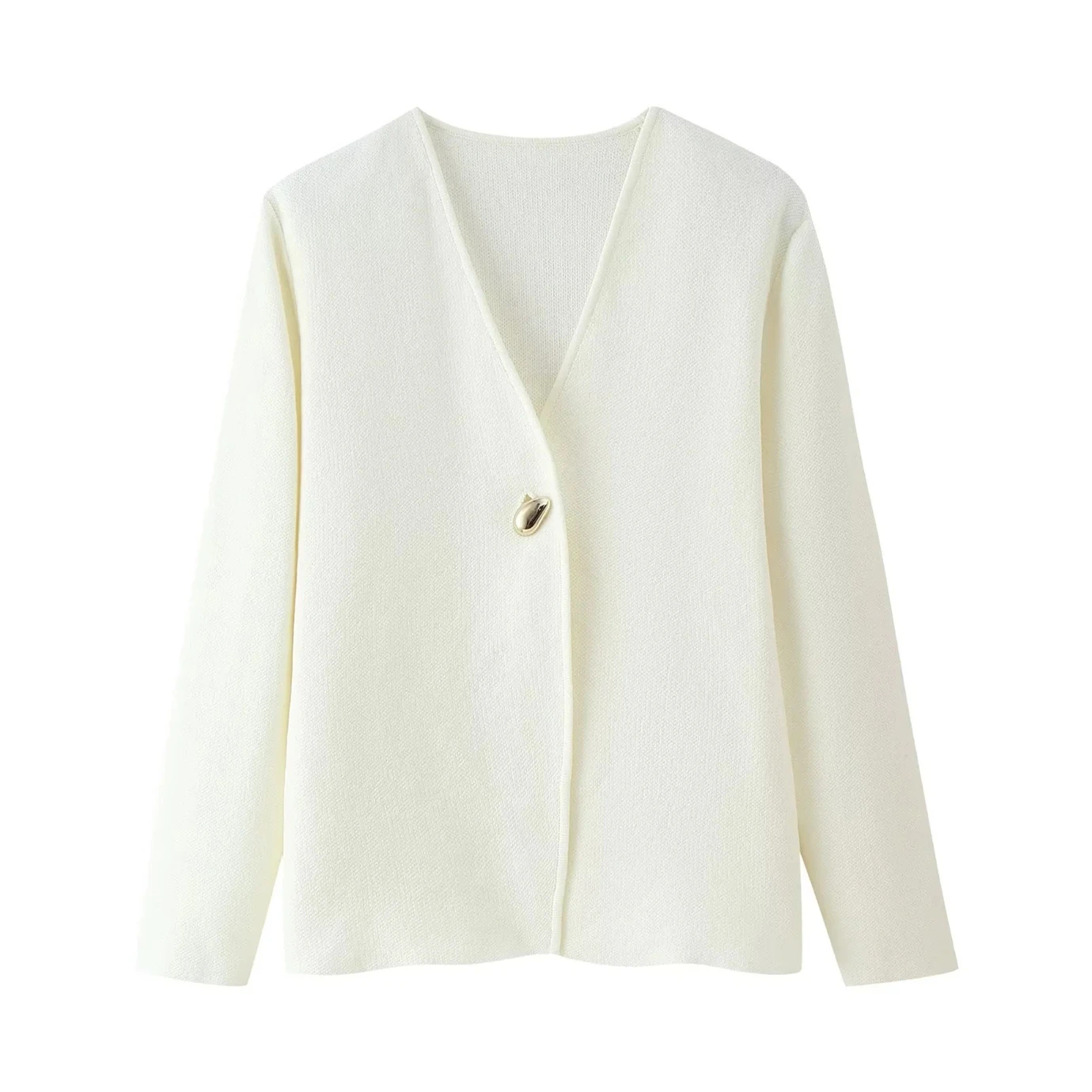 

Women's Knit Cardigan 2025 New Arrival Women's Fashion Asymmetrical Button-Decorated Knit Cardigan