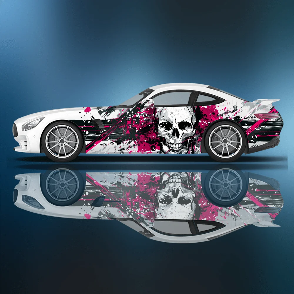

Всплеск граффити череп автомобильные виниловые обертывания наклейка самоклеящаяся ПВХ наклейка подходит для грузовиков внедорожник украшения автоаксессуары подарок