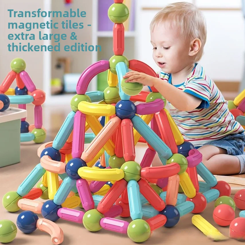 

Large Magnetic Rods Strong Magnets Children's Educational Assembly Toys Magnetic Blocks Strong Magnetic Set, Magnetic Attraction