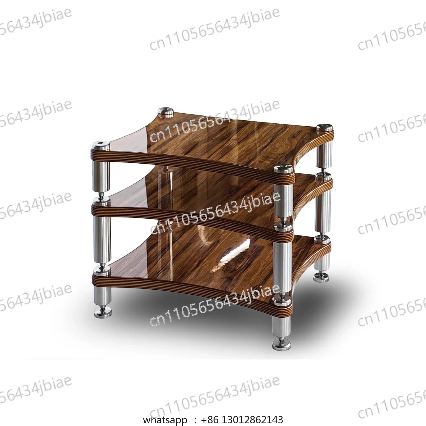 Audio speaker amplifier cabinet frame, stainless steel column, wooden equipment, shock absorber, tripod stand, feet