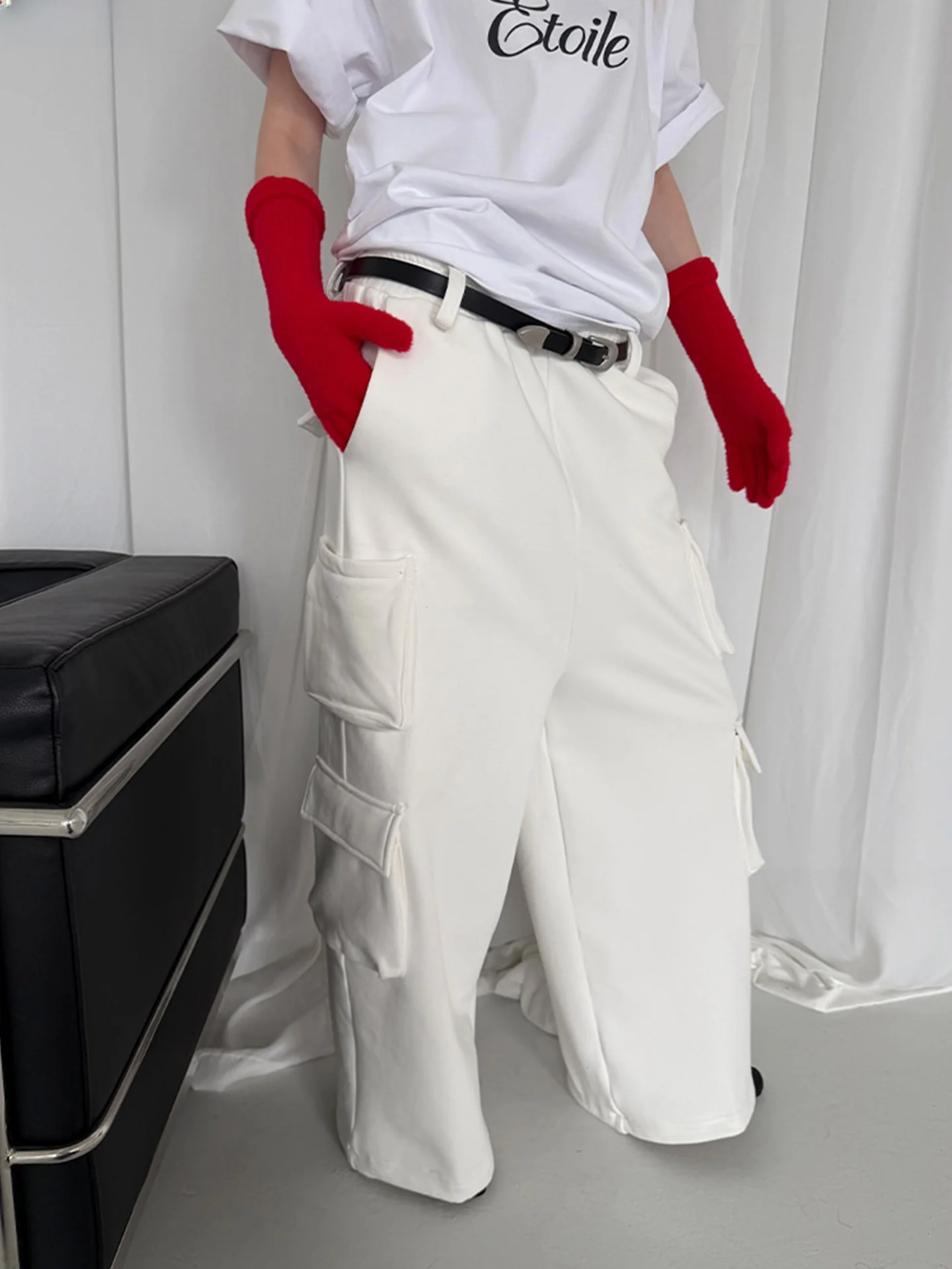 

Женские повседневные хлопковые брюки Rarelicold Workwear с флисовой подкладкой, на шнурке и с множеством карманов, весна 2026