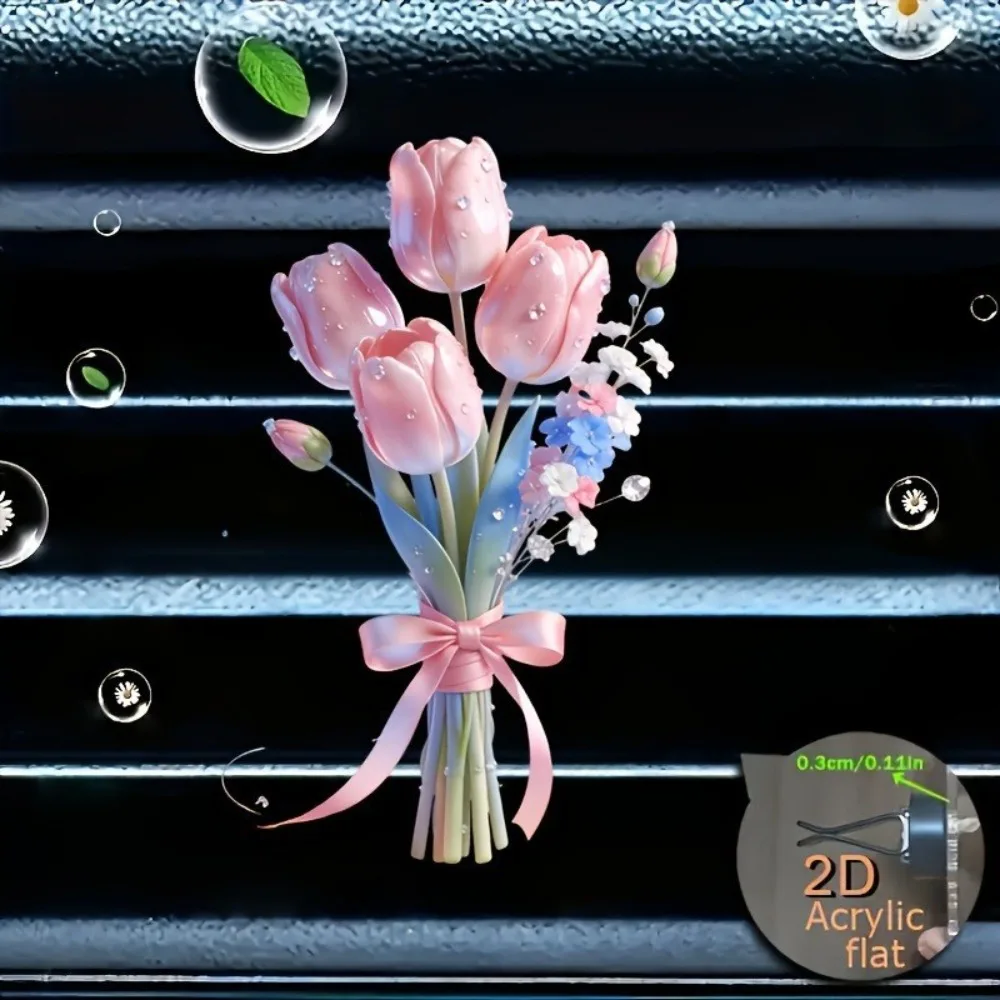 Hot Sale Acrylic Car Perfume Clip Cute Car Fragrance Air Outlet Air Conditioner Fragrance Interior Interior Accessory Decoration
