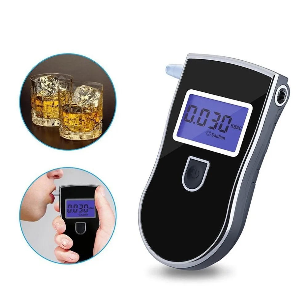 

Digital Alcohol Tester Breathalyzer Analyzer Alcohol Breathalyser Detector LCD Alcohol Sensor Alcohol Meter With 5 Mouth Pieces